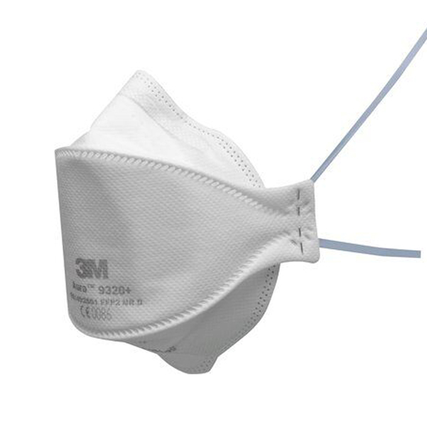  Mascherina Aura 9320+ FFP2 - senza valvola - monouso - 3M - conf. 20 pezzi (imbustati singolarmente) 
