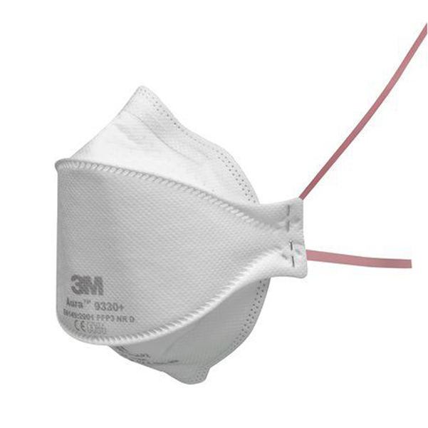  Mascherina Aura 9330+ FFP3 - senza valvola - monouso - 3M - conf. 20 pezzi (imbustati singolarmente) 