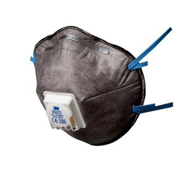  Mascherina 9922 - con carboni attivi - monouso - filtro FFP2 - 3M - conf. 10 pezzi 