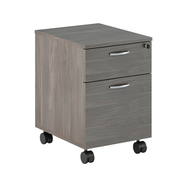  Cassettiera Easy - 1 cassetto + 1 classificatore - con ruote - 41,8 x 52 x 59,5 cm - frassino toscano 