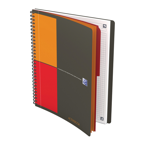  Blocco spiralato International Favorit - formato Activebook - 18 x 25cm - 80gr - 80 fogli - Oxford 