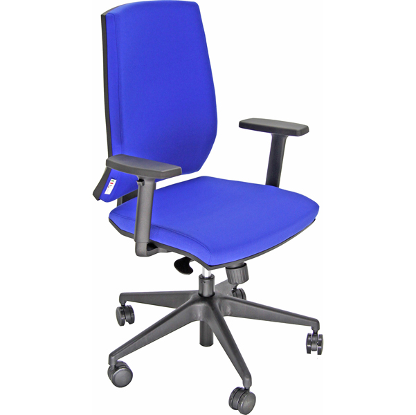  Poltrona semidirezionale LR1SE - con ruote e braccioli - ignifuga - blu - Unisit 