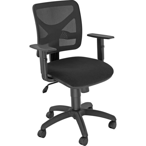  Seduta operativa Pentagon Y10 PNBE - con braccioli regolabili - nero/nero - Unisit 