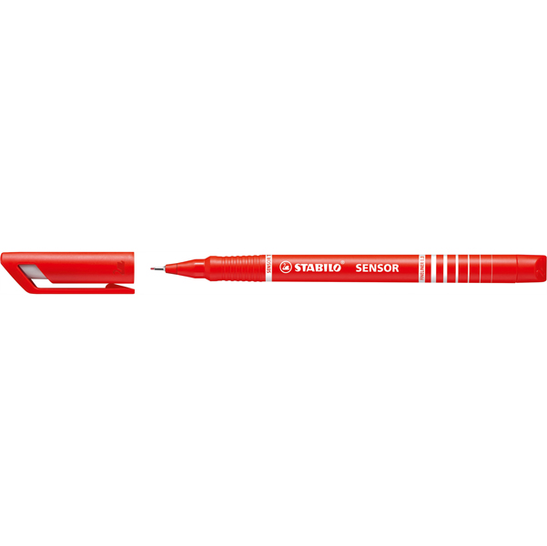  Fineliner Stabilo Sensor - tratto 0,3mm - rosso - Stabilo 