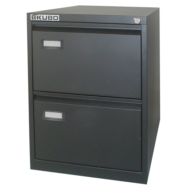  Classificatore Kubo - per cartelle sospese - 2 cassetti - 46 x 62 x 70 cm - nero - Bertesi 