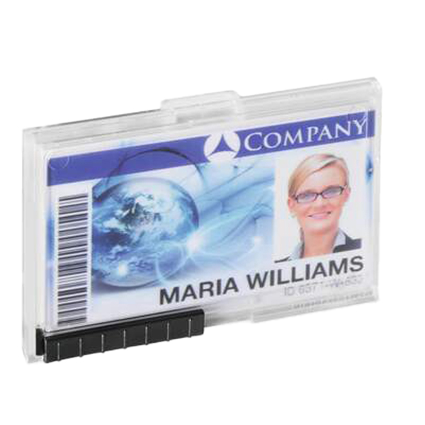  Portabadge PushBox Duo - 2 tessere inseribili - 5,4 x 8,7 cm - Durable - conf. 10 pezzi 