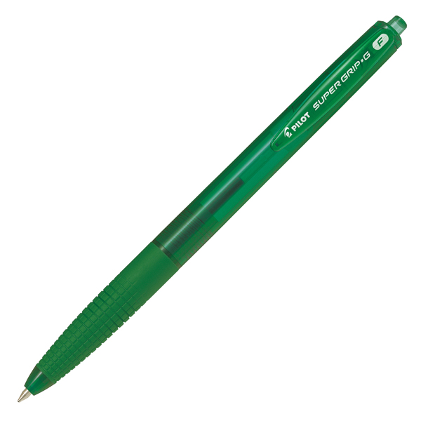  Penna a scatto Supergrip G - punta 0,7mm - verde - Pilot 