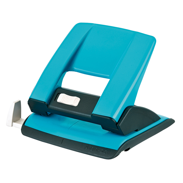  Perforatore - passo 8 cm - max 20 fogli - 2 fori - turchese - Kartia 