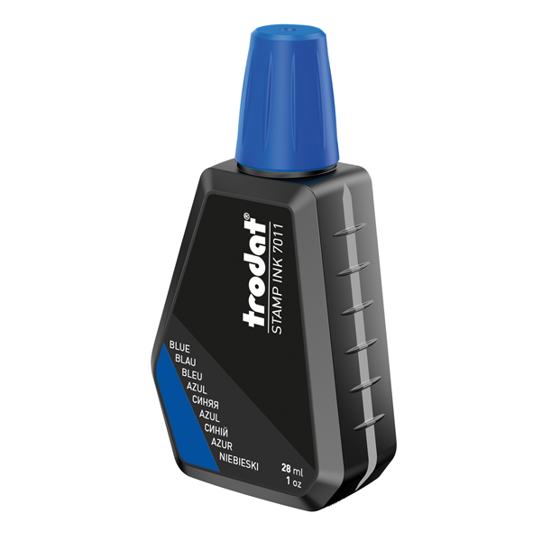  Inchiostro 7011 per timbro in gomma - 28 ml - blu - Trodat 