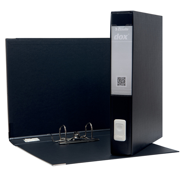  Registratore Dox 5 - dorso 5 cm - protocollo 23 x 34 cm - nero - Esselte Dox 