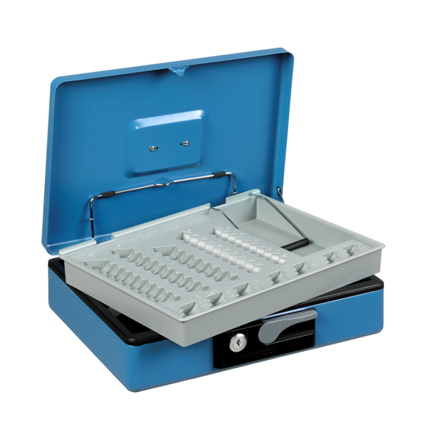  Cassetta portavalori Deluxe - 30 x 23 x 8 cm - blu - Iternet 