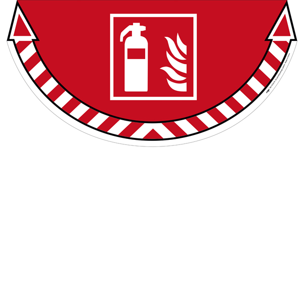  Adesivo segnalatore Take Care - da terra - "estintore" - 70 x 35 cm - CEP 