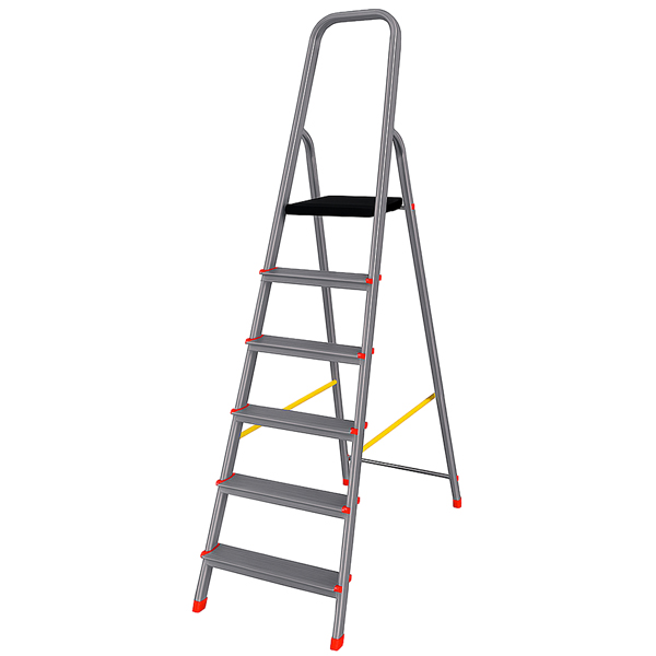  Scala domestica Stella Basic - 6 gradini - alluminio - Marchetti 