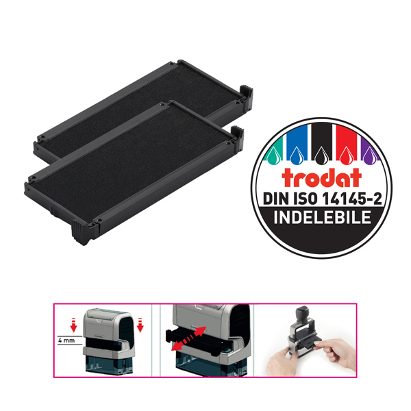  Tampone di ricambio 6/4914 - nero - Trodat - conf. 2 pezzi 