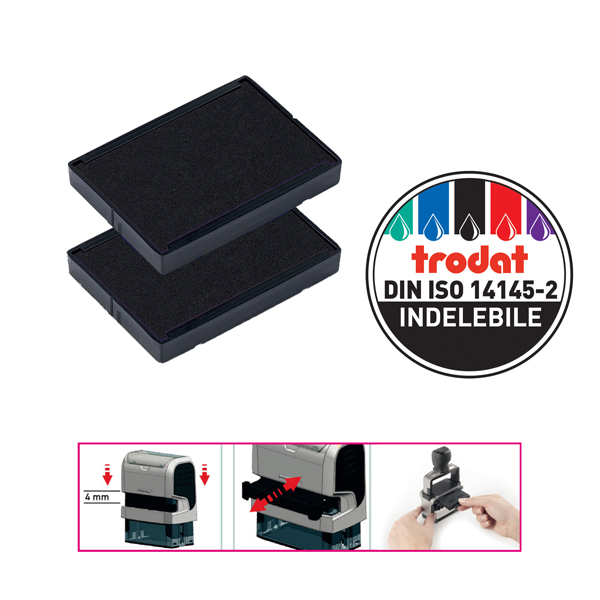  Tampone di ricambio 6/4929 - nero - Trodat - conf. 2 pezzi 