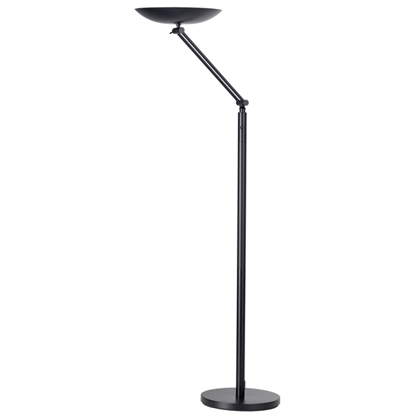 Lampada da terra articolata Varialux - a led - base diametro 34 cm - H 160/180 cm - 23 W - nero - Unilux 