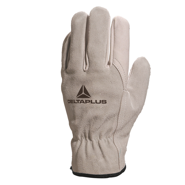 Guanti da lavoro FCN29 - palmo in pelle fiore di bovino - dorso crosta di bovino - taglia 11- bianco - Deltaplus 