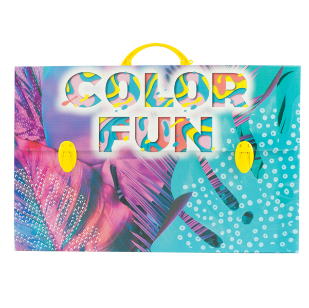  Valigetta Polionda Color - 36,5x56,5cm - dorso 5,5cm - fantasie assortite - Favorit 