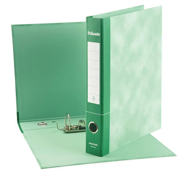  Registratore Essentials G74 - dorso 5 cm - protocollo 23 x 33 cm - verde - Esselte 