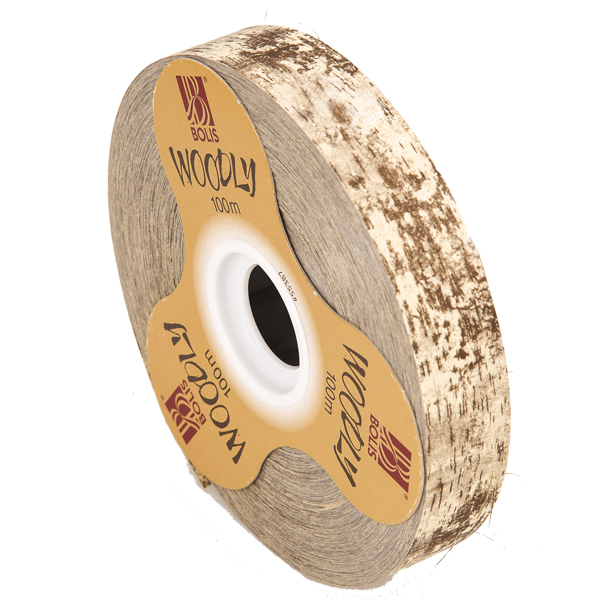  Rotolo nastro Woodly - corteccia/avorio - 24mm x 100mt - Bolis 