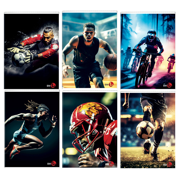  Maxiquaderno A4 40fg+2 80gr 5mm c/margine Sport BM 