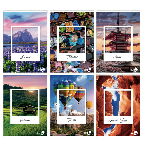  Maxiquaderno A4 40fg+2 80gr 1rigo Paesaggi BM 