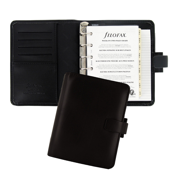  Organiser Metropol Pocket - similpelle - nero - 14,6 x 11,5 x 3,5cm - Filofax 