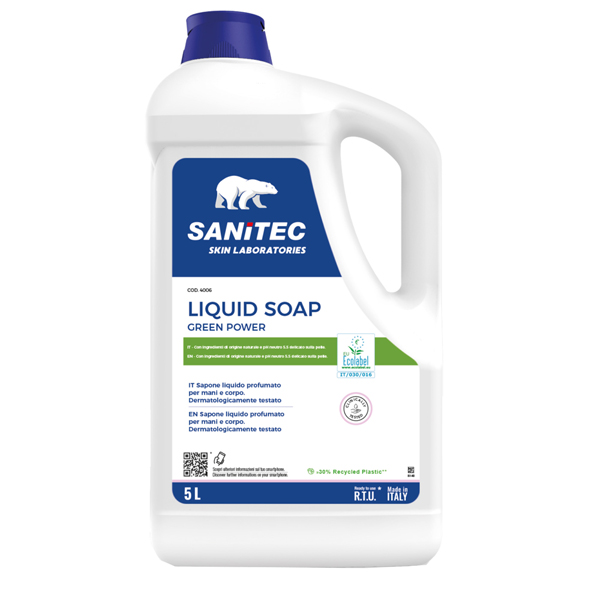  Sapone liquido Green Power - tanica 5 L - floreale - Sanitec 