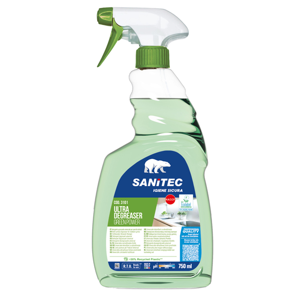  Sgrassatore universale Ultra Degreaser Green Power - trigger 750 ml - Sanitec 