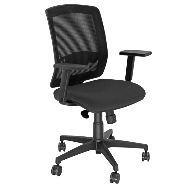  Poltrona semidirezionale Molly MLA - con braccioli regolabili - nero - Unisit 