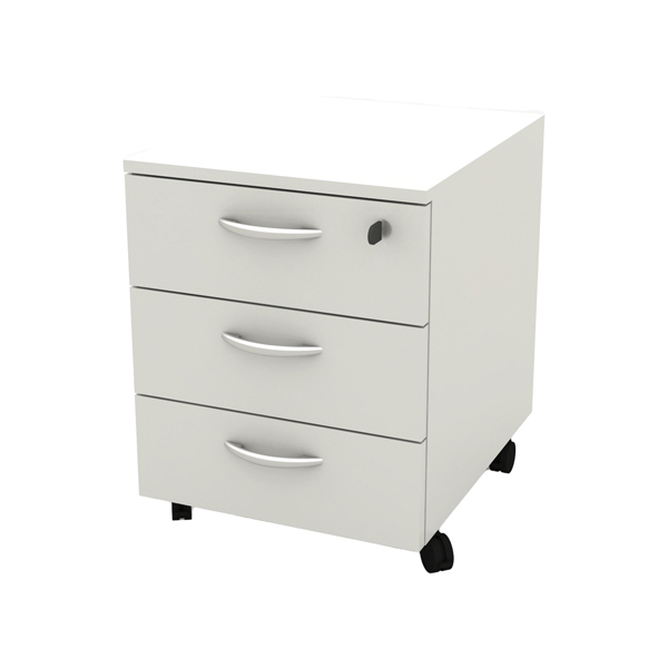  Cassettiera Rainbow - 3 cassetti - con ruote - 41 x 50 x 52,2 cm - bianco 