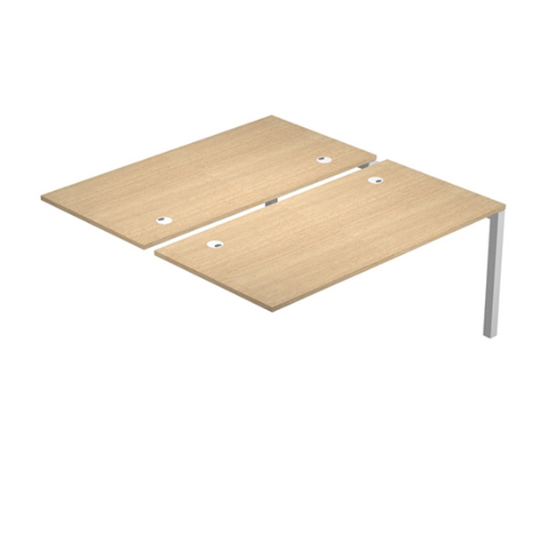  Postazione doppia aggiuntiva per scrivanie Agorà - 120 x 168 x 72,5 cm - rovere 
