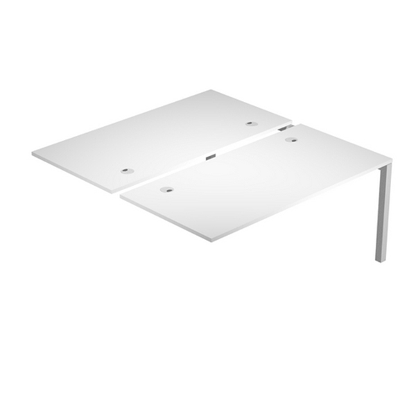  Postazione doppia aggiuntiva per scrivanie Agorà - 160 x 168 x 72,5 cm - bianco 