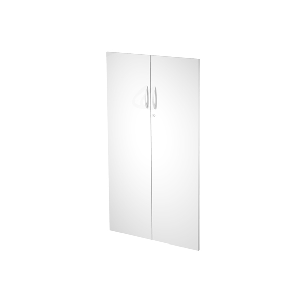  Coppia ante Agorà - per mobile contenitore medio - melaminico - bianco 