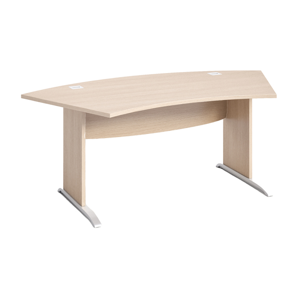  Scrivania Agorà Direction - fianchi pannello - piedi in metallo - 190 x 96 x 73 cm - rovere 