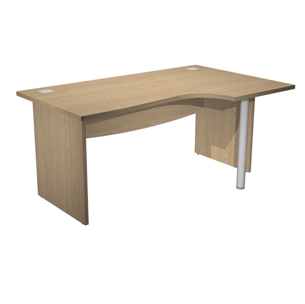  Scrivania Agorà Direction Compact - DX - fianco pannello - L 160 cm - rovere 