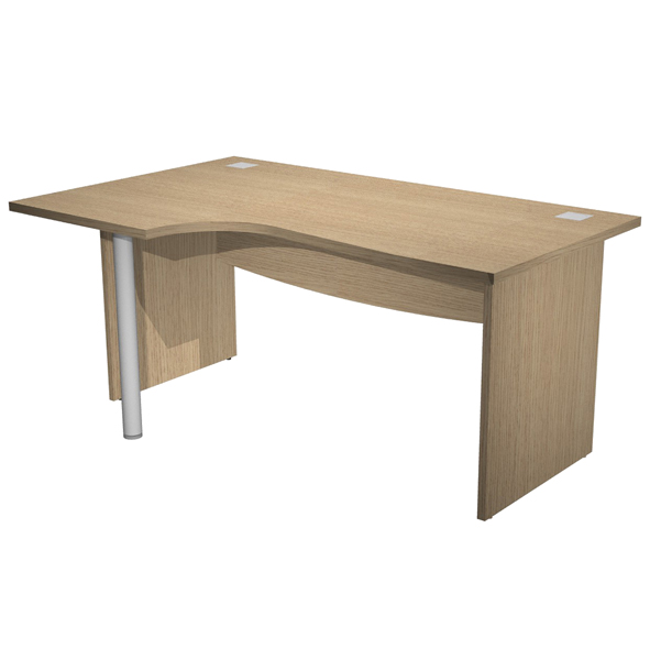  Scrivania Agorà Direction Compact - SX - fianco pannello - L 160 cm - rovere 