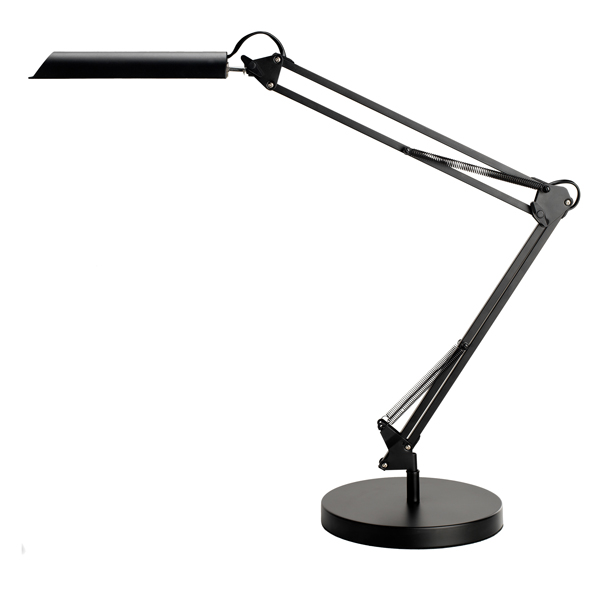  Lampada da tavolo Swingo - a led - con base e morsetto - 44 x 34,5 x 13,5 cm - 10 W - nero - Unilux 
