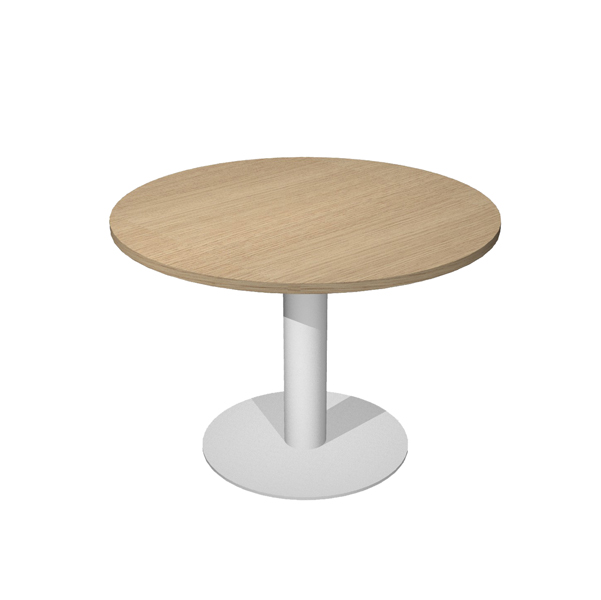  Tavolo riunione Agorà Direction - tondo - diametro 120 cm - H 73 cm - gamba metallo - rovere 