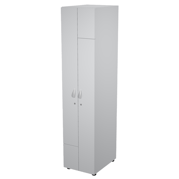  Armadio guardaroba - 2 ante - 40 x 52 x 185 cm - grigio 