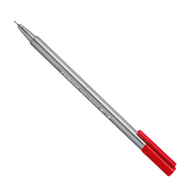  Penna Fineliner triplus - tratto 0,30mm - rosso - Staedtler 