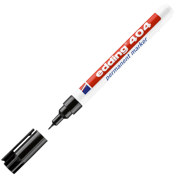  Marcatore permanente 404 - punta tonda extra fine - 0,75 mm - nero - Edding 