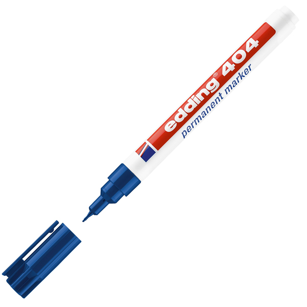  Marcatore permanente 404 - punta tonda extra fine - 0,75 mm - blu - Edding 