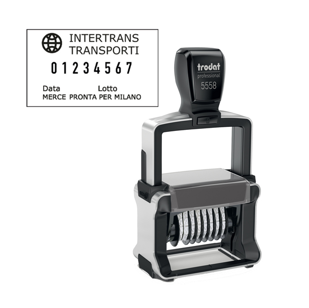  Timbro Professional 4.0 5558/PL Numeratore - 8 colonne - 5 mm - autoinchiostrante - Trodat 