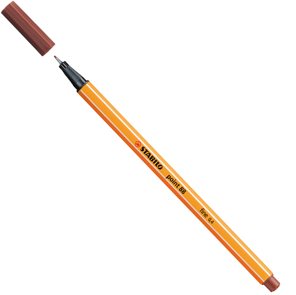  Fineliner Point 88 - tratto 0,4 mm - terra di siena bruciata 75 - Stabilo 