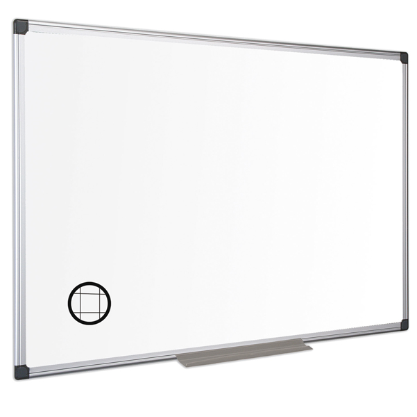  Lavagna magnetica Maya a quadretti - 60 x 90 cm - bianco - Bi-Office 