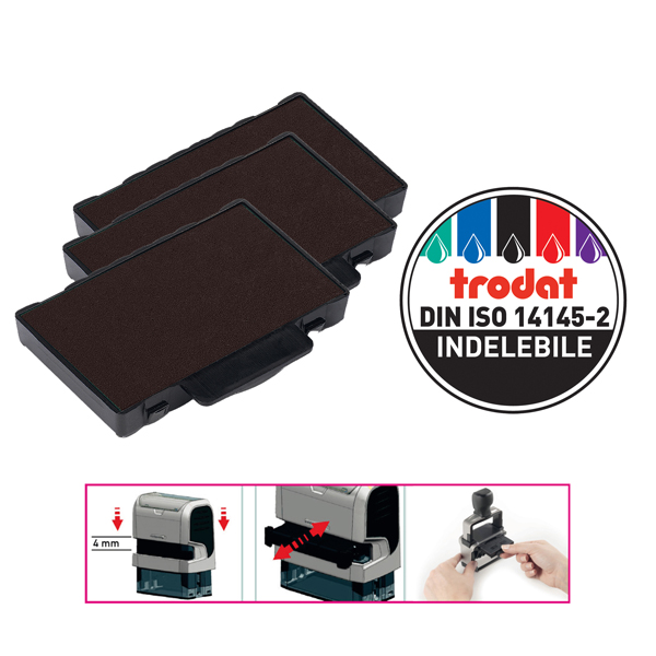  Tampone di ricambio 6/53 - nero - Trodat - conf. 3 pezzi 