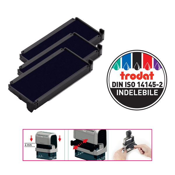  Tampone di ricambio 6/4913 - nero - Trodat - conf. 3 pezzi 