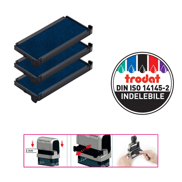  Tampone di ricambio 6/4915 - blu - Trodat - conf. 3 pezzi 