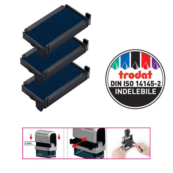  Tampone di ricambio 6/4911 - blu - Trodat - conf. 3 pezzi 